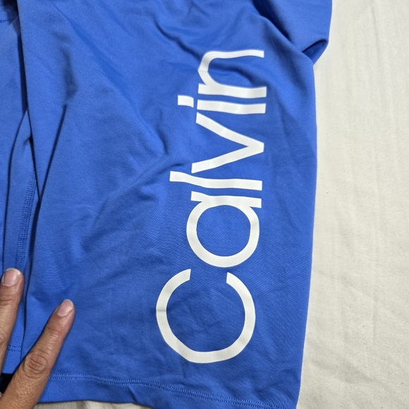 Calvin Klein Performance Biker Shorts Sz M BLUE new Without Tags - Picture 6 of 7